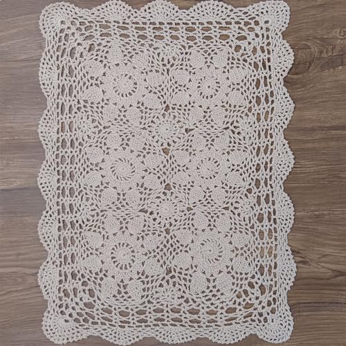 Phantomon PTM-RCT-4050BG Lace Doilies Handmade Crochet Placemats Cotton Doilies Cloth Lace thumb #1