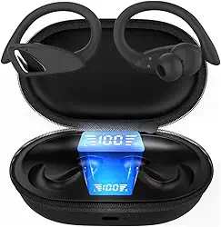 Fone de Ouvido Bluetooth 5.3 Esportivo Estéreo IPX5 à Prova D’Água – 45h de Bateria, Microfone Embutido, Design Ergonômico para Corrida, Academia, Jogos, iPhone e Android [VALUANCE]