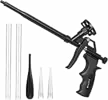 2 Pezzi Pistola Schiuma Poliuretanica Professionale - Per Isolamento E Sigillatura, Colore Oro E Nero - Foto 7