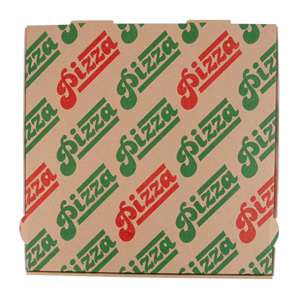 Garcia de Pou 100 pezzi - Scatole per pizza 'Thepack' 330 G/M2 26 x 26 x 3,8 cm naturale cartone ondulato microcanale