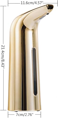 Miniatura 4 de Dispensador automático de jabón 400Ml Sensor inteligente líquido sin contacto infrarrojo manos libres, oro, ABS, PC