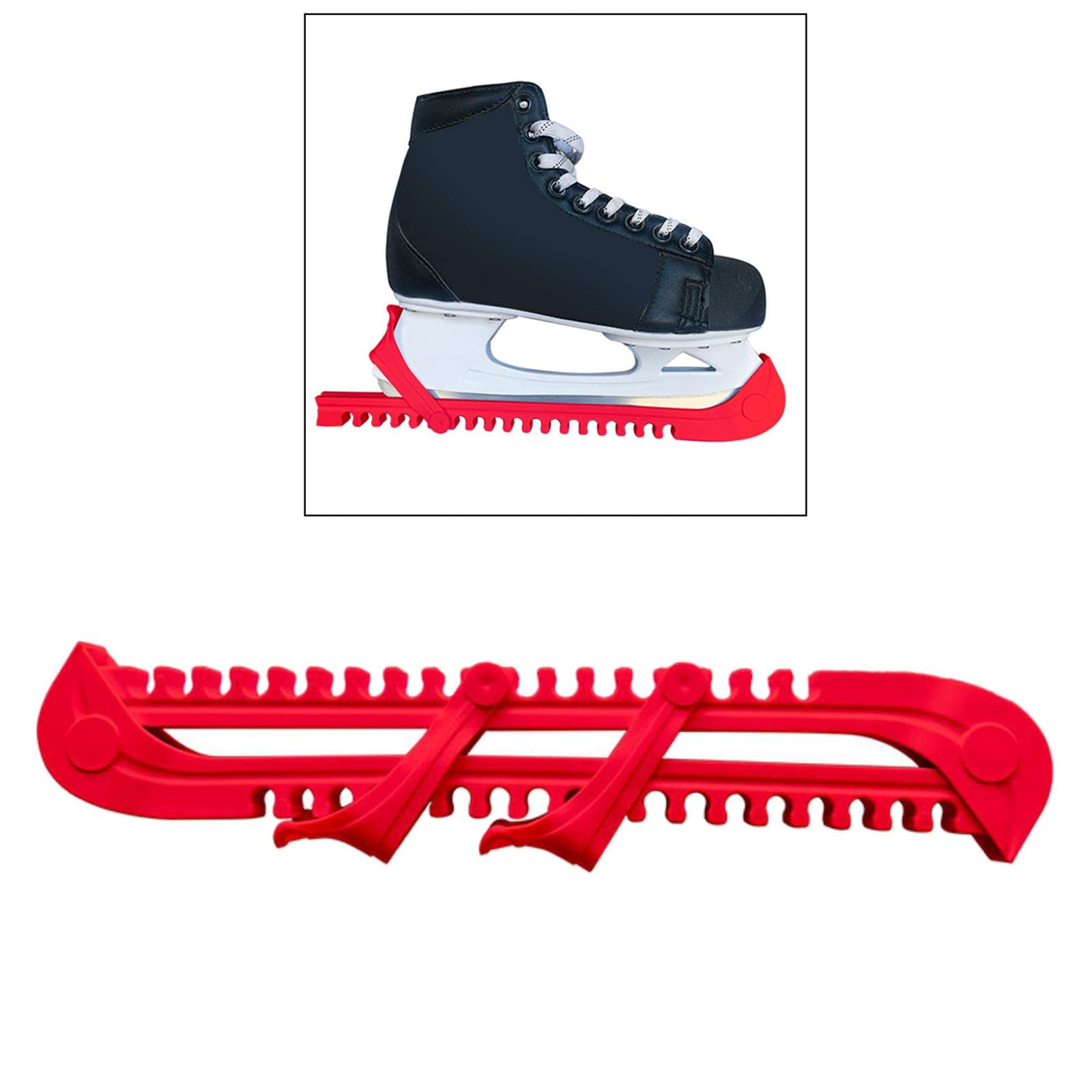 Lot de 5 protections universelles pour patins à glace Rouge 345 x 65 x 18 mm