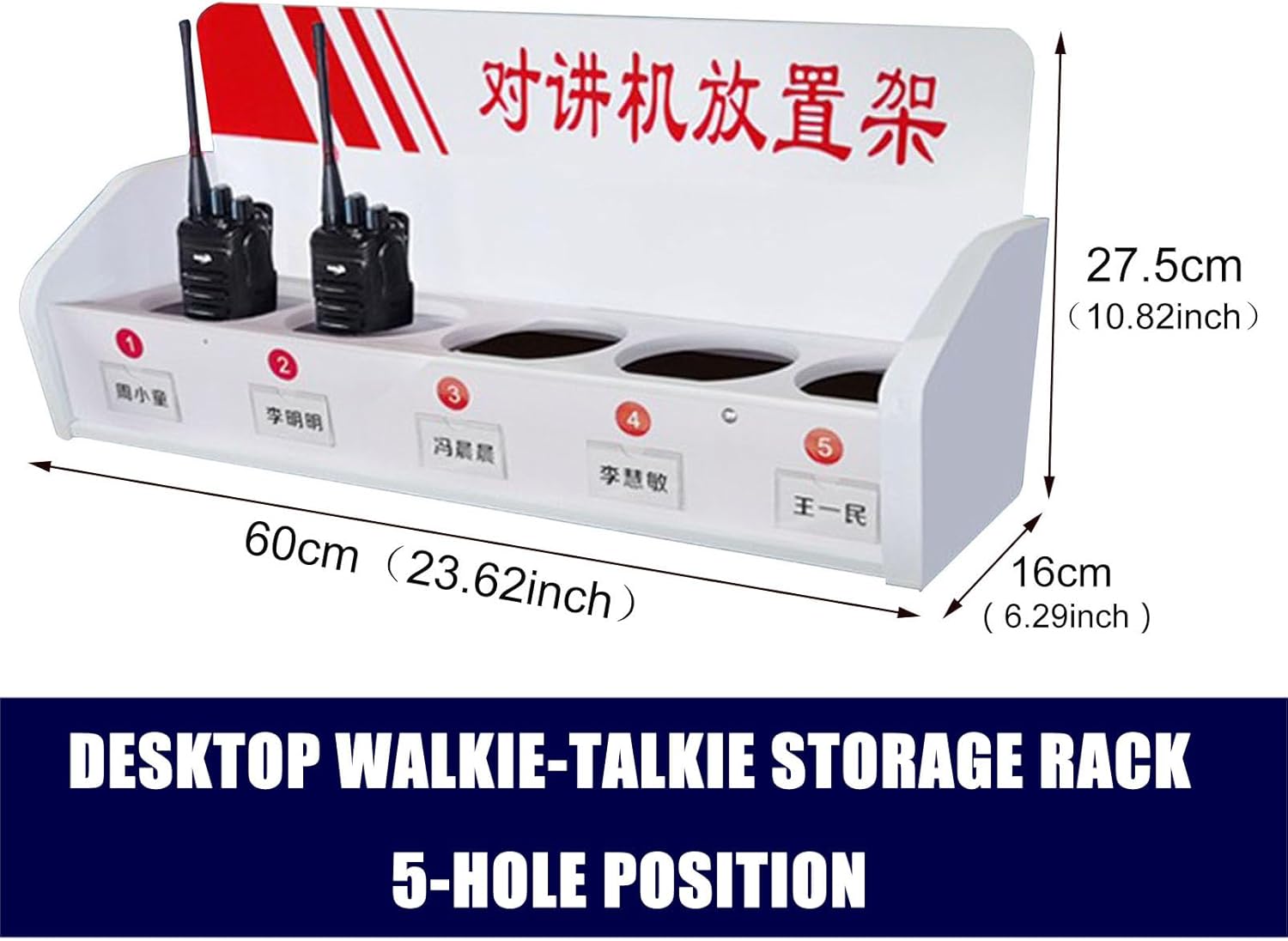 Radio Holder Walkie Talkies Storage Case, Two-Way Radio Storage Rack Microphone Holder, Walkie-Talkie Holder Desktop Organizer, Universal Multi Device Organizer Radio Stand Holder