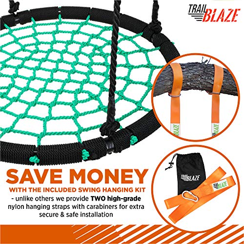 Trailblaze Saucer Swing for Kids Tree Swing Hanging Kit 2 Straps