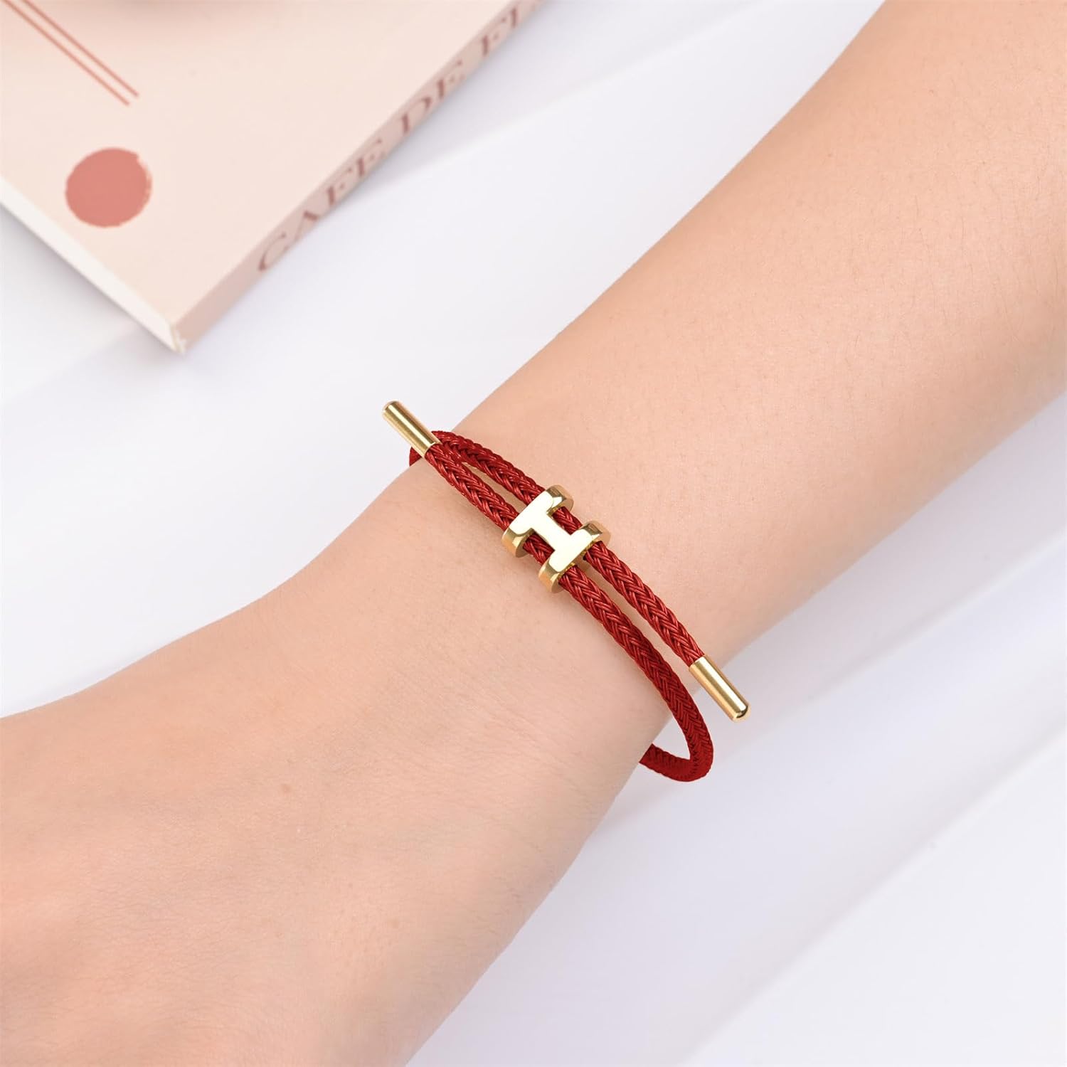 H Bracelets for Women,H Bangle and H Wire Rope Bracelet Set,18K Gold Plated Bracelets Set for Christmas Mothers Day Gifts for Women - Image 6