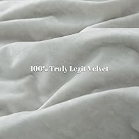 Vista 52 de PHF - Juego de funda de edredón de terciopelo auténtico tamaño individual, juego de funda de edredón ultra suave y transpirable de 2 piezas