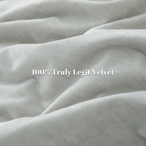 Miniatura 100 de PHF - Juego de funda de edredón de pana ligera, tamaño California King, 3 piezas de mantas, con cierre con botón, 8 lazos en las esquinas, suave