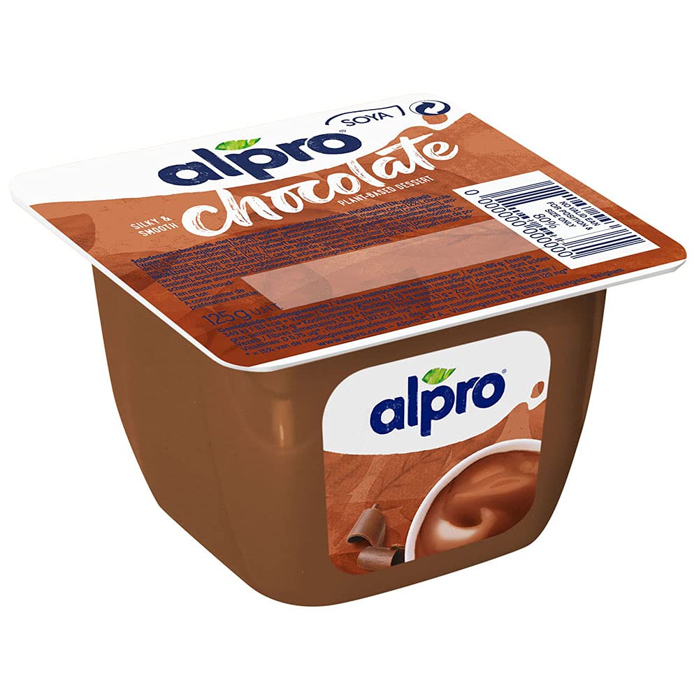 Alpro Soja-Dessert czekolada łagodna, 4 kubki x 125 g, UHT, wegańska