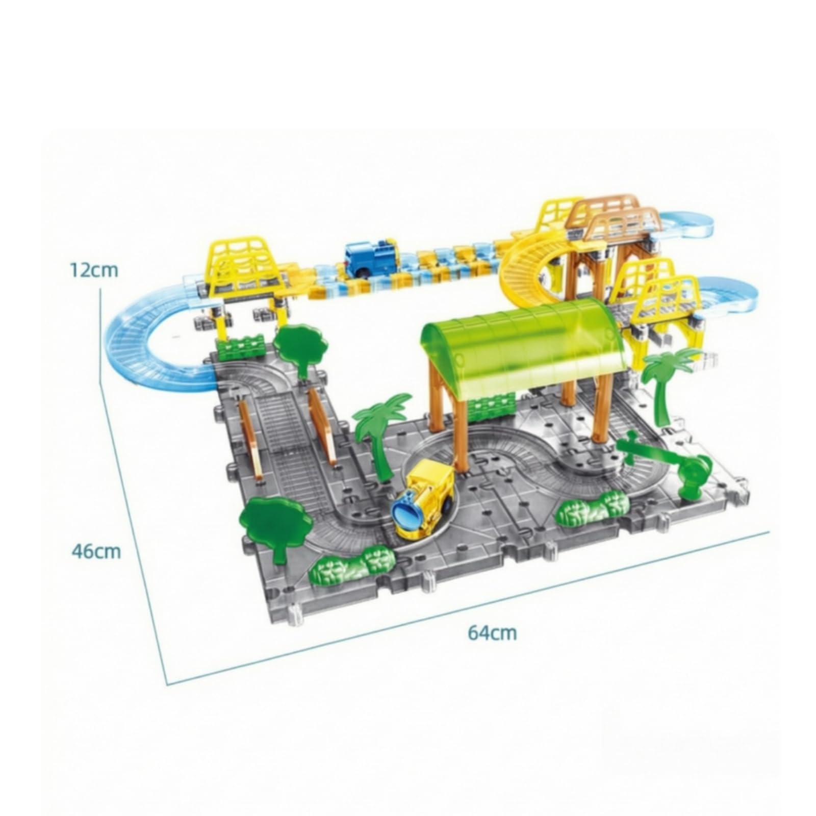 Trenino Elettrico da Plastica Educativo Set Trenino con Binari Incastro Creativo Treno Motorizzato con Binari per Bambini