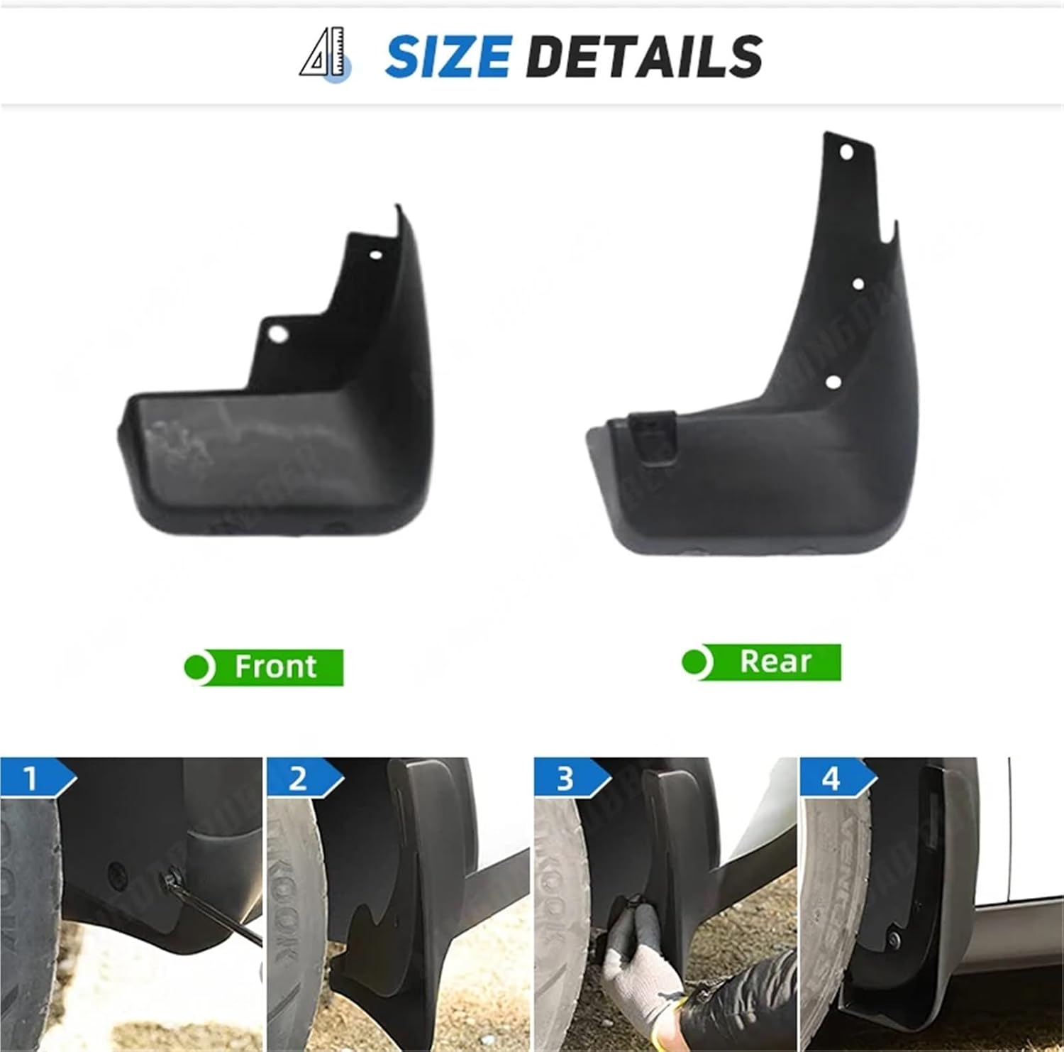 Compatible with Renault Koleos 2017-2023 2018 2019 2020 2021 2022 Car Mudflaps Mud Flaps Splash Guards Mudguards Flap Fender Accessories