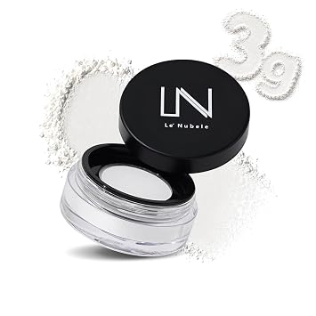 Le Nubele Azulene Face Cover Fixing Powder Mini Size for Oily Sensitive Skin | Azulene + Talc Free | Blurring Setting Powder, Translucent Face Powder, Setting Powder Makeup, Korean Makeup | 3g0.10oz