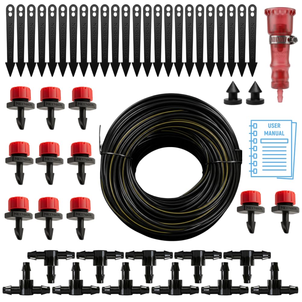 Drip Irrigation System for 30 Plants, Self Automatic Watering Garden Hose Kits With Adjustable Dripper-image-37