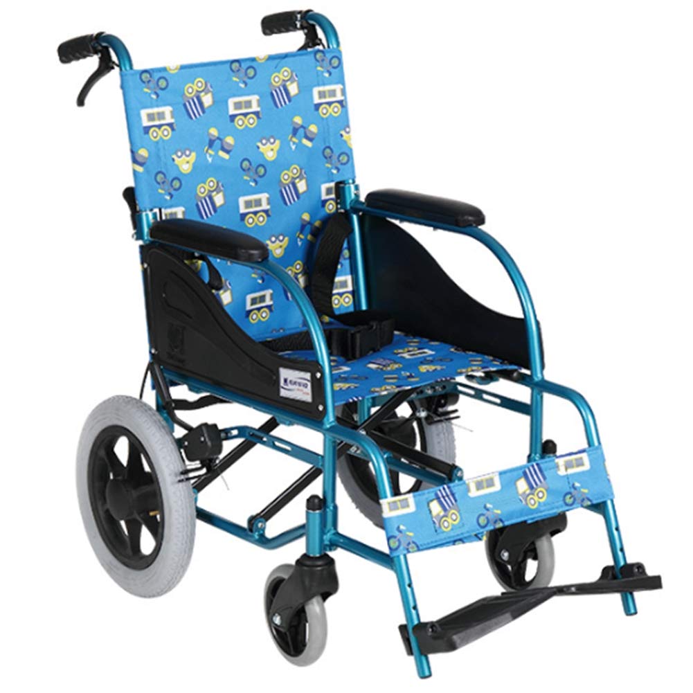 Wheelchair, Silla de Ruedas Manual Plegable Ligera Multifuncional para niños, Conveniente para Que los niños la lleven Silla de Ruedas Plegable Ultraligera Silla de Ruedas Manual Silla de RU