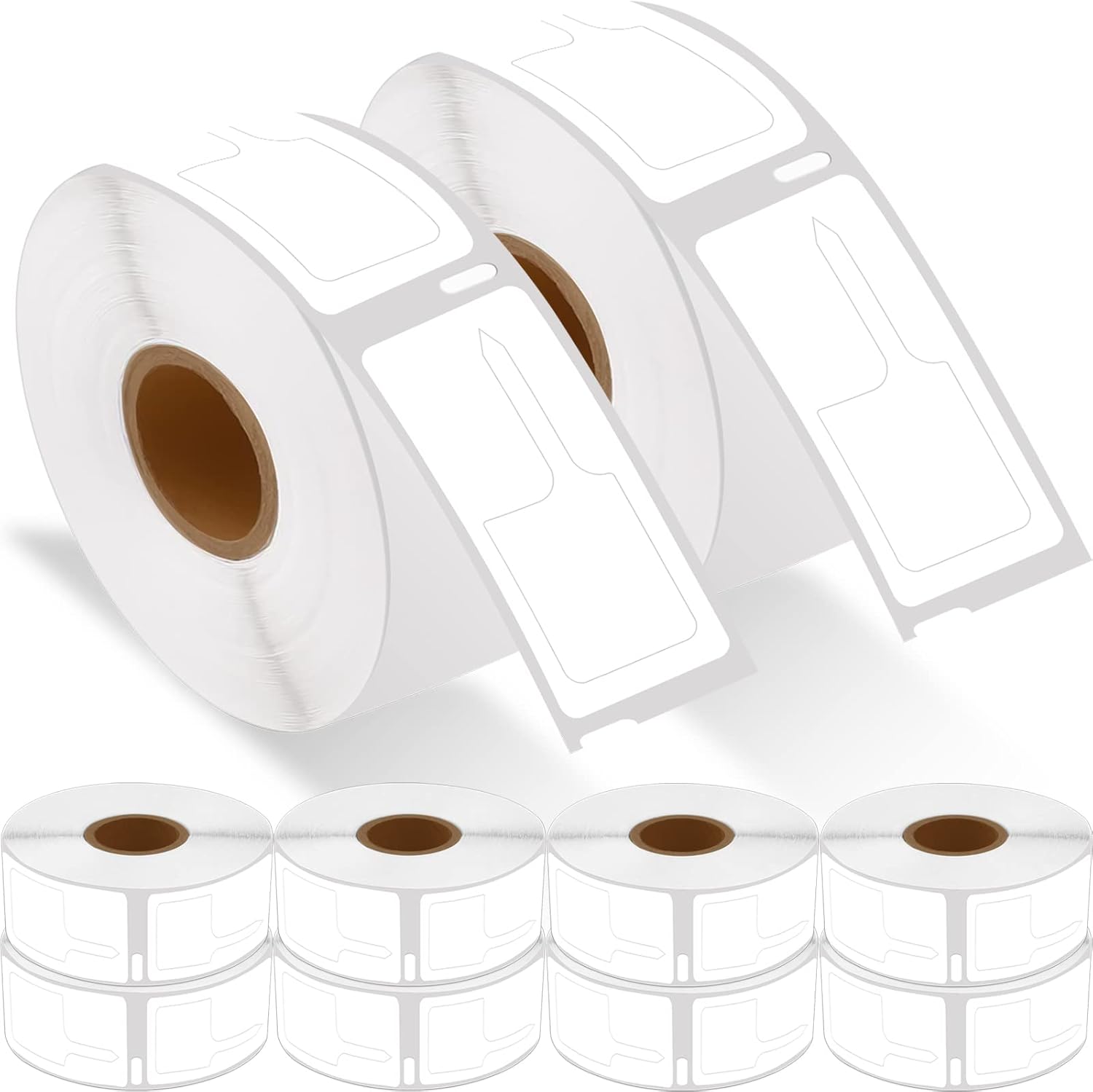 10 Roll Replacement 30373 7/8" x 15/16" Price tag Rat Tail Style Thermal Film Labels (400 Labels per Roll) Compatible with Dymo 450 450 Turbo 4XL EL40 EL60 SE300 SE450 CoStar LabelWriters