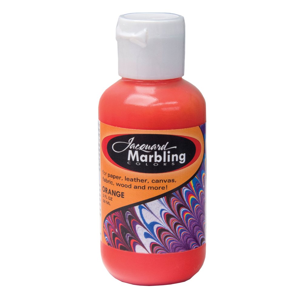 Jacquard Orange Marbling Colour – 2Oz (59Ml) Professional Water Marbling Paint For Paper, Fabric & Craft Projects