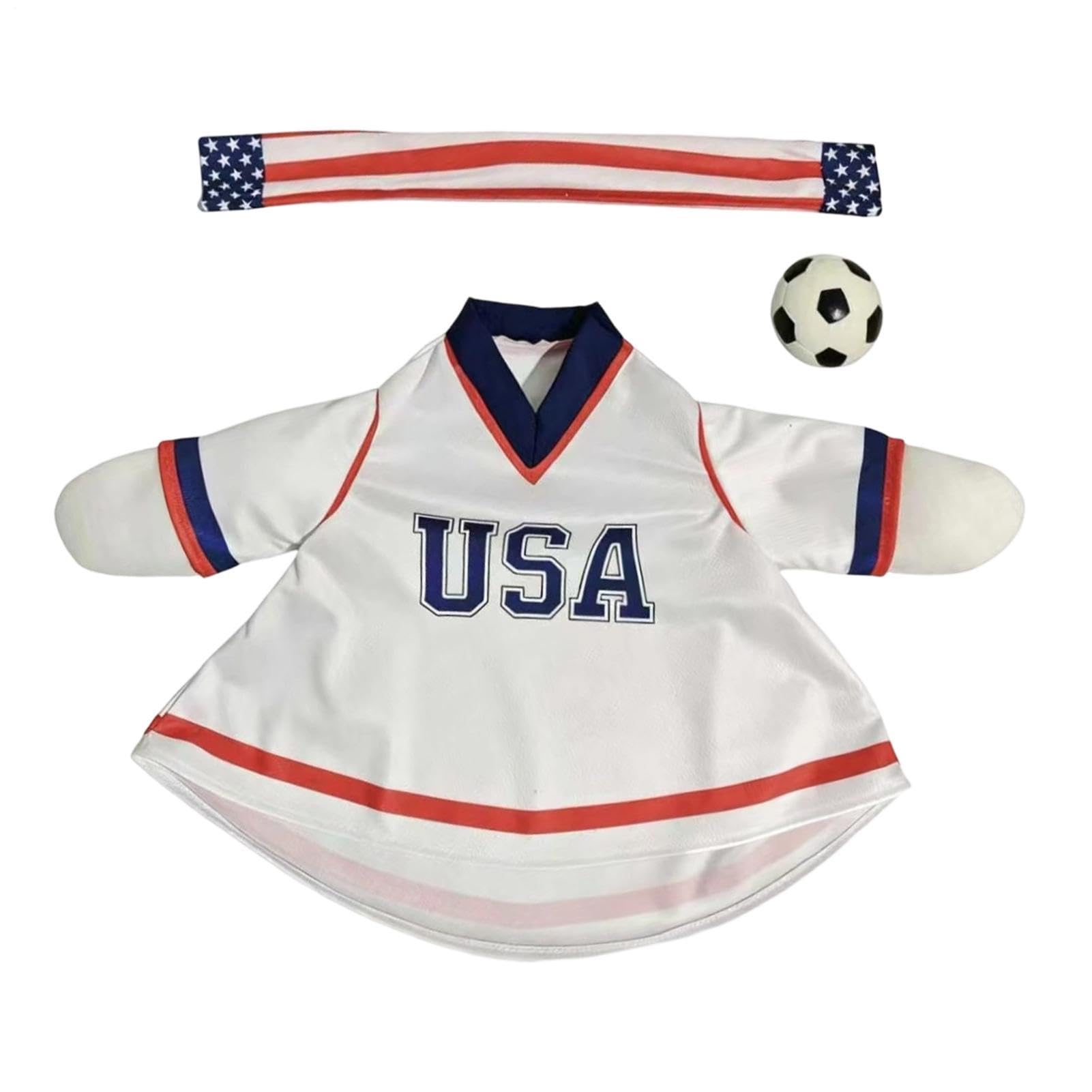 Traje de ganso con disfraz de partido de fútbol para decoración exterior de patio