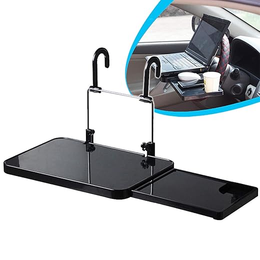 OHMOTOR Auto Multifunktionstisch Lenkrad Tisch Laptop Schreibtisch für Lenkrad Beifahrersitz Schwarz Car Steering Wheel Desk