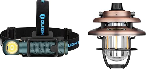 OLIGHT Perun - Linterna frontal LED de 2 500 lúmenes, paquete recargable, Olantern Classic Mini LED linterna de camping