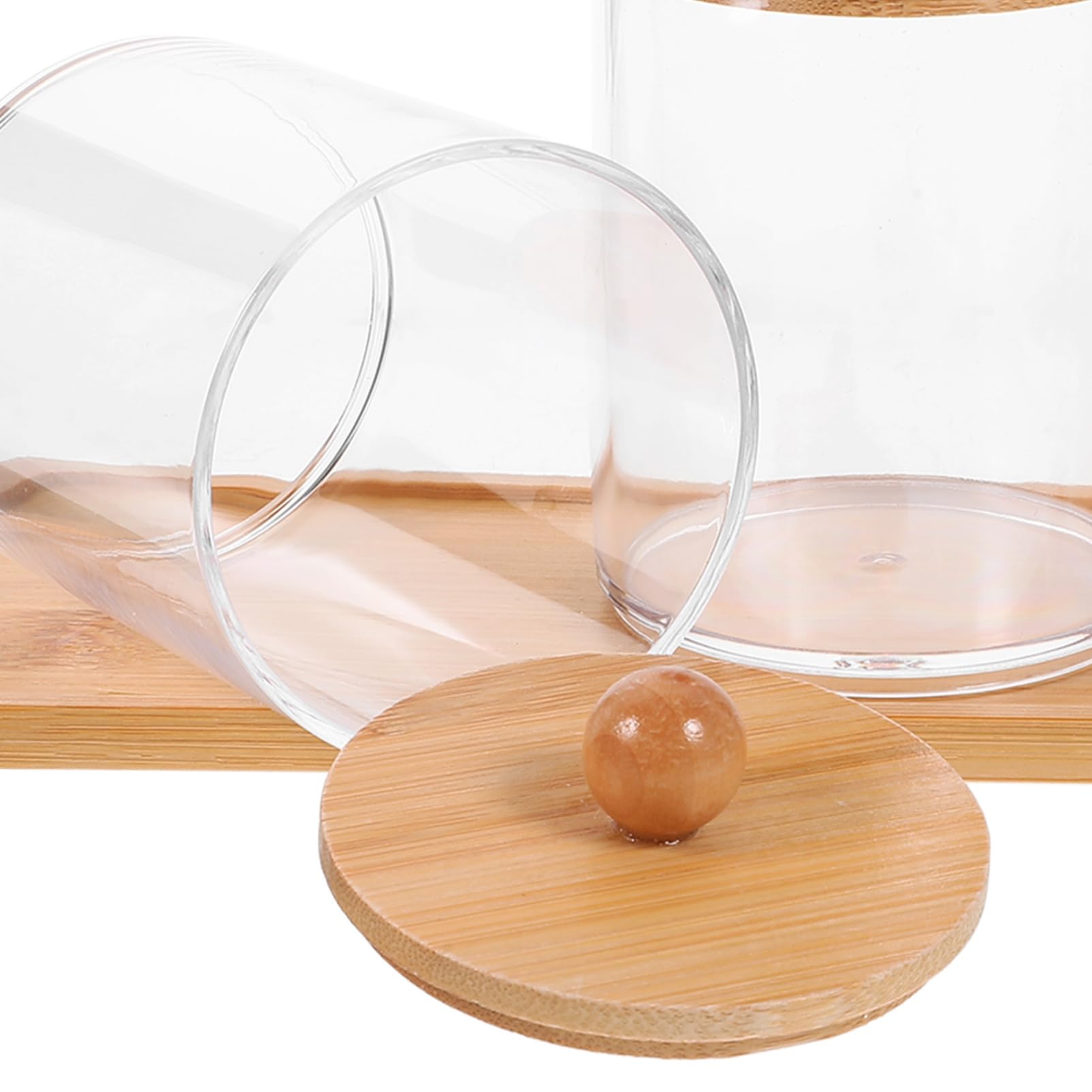 Amosfun 3 Sätze Make-up- Schminktisch Kommode Wattepaddosen Für Wattebällchen Multifunktionale Badezimmer-waschtisch-organizer Wattepads P.s