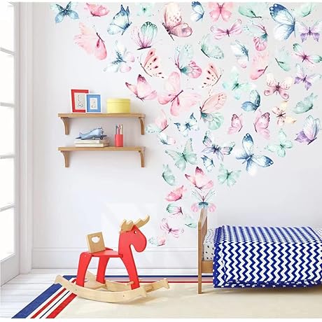 Butterflies Wall Decals for Kids Bedroom Decoration
