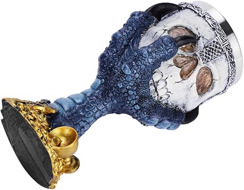 Miniatura 6 de Copa de vino de calavera, medieval, gótico, de garra de dragón, copa de acero inoxidable, taza de cerveza vikinga, taza creativa de fiesta de