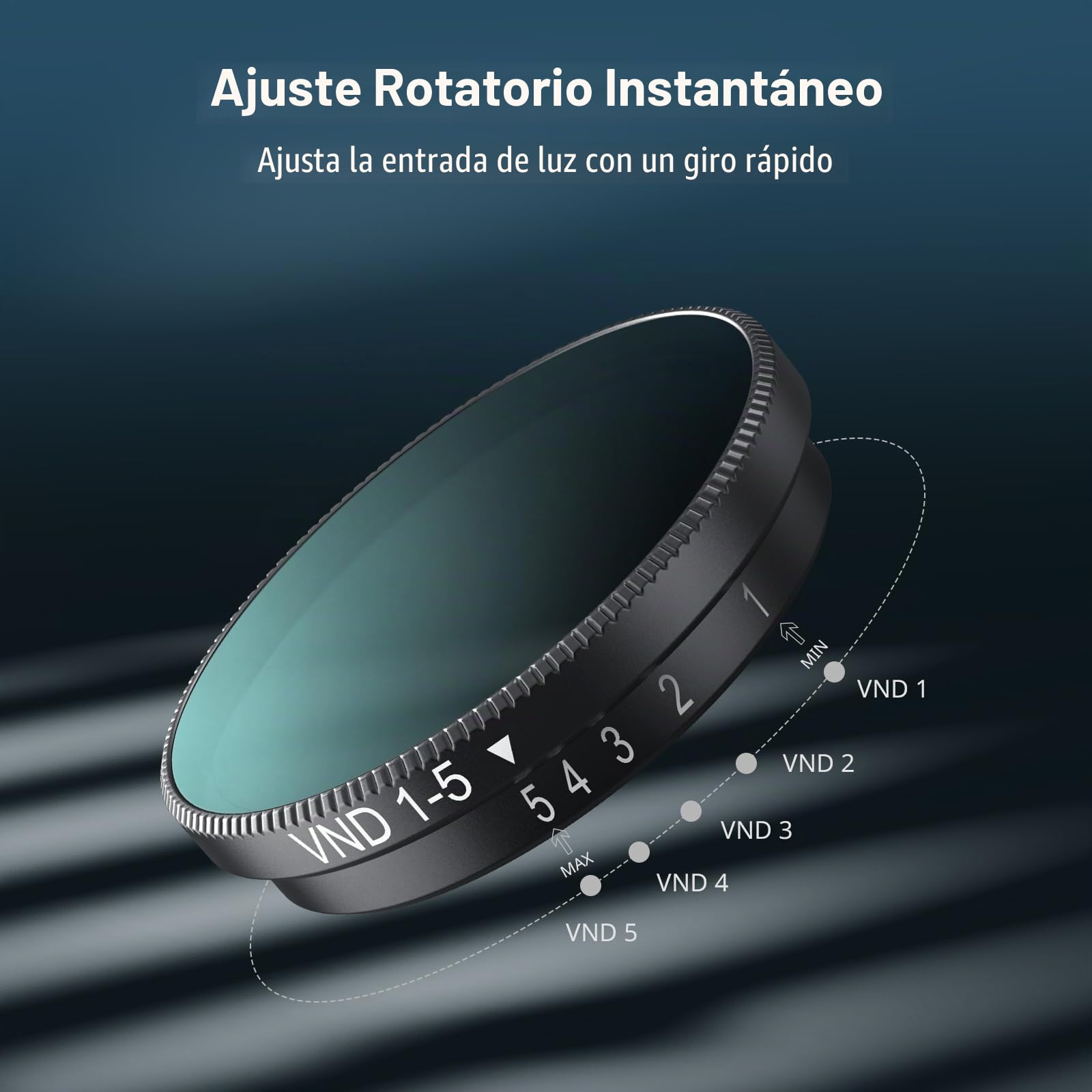 SmallRig Nano VND - Filtro de 1-5 paradas para DJI Osmo Nano, filtro variable ND2-ND32, filtros ND ajustables, hecho de vidrio óptico HD multicapa, incluye estuche de almacenamiento