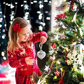 Clear Christmas Memorial Ornaments Angel Feather Ball - A Piece Of My Heart Is In Heavens Memorial Hanging Pendant Christmas Tree Decorations Remembrance Lost Loved Ones Keepsake Gifts (H-Dad)