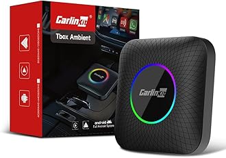 Tbox Ambient Android 13 Ai Box 8GB+128GB, 3-in-1 Wireless CarPlay Adapter with RGB Ambient Lighting & Snapdragon 6225, 4K Dual-Zone Car Entertainment System (Netflix/Shahid/Anghami)