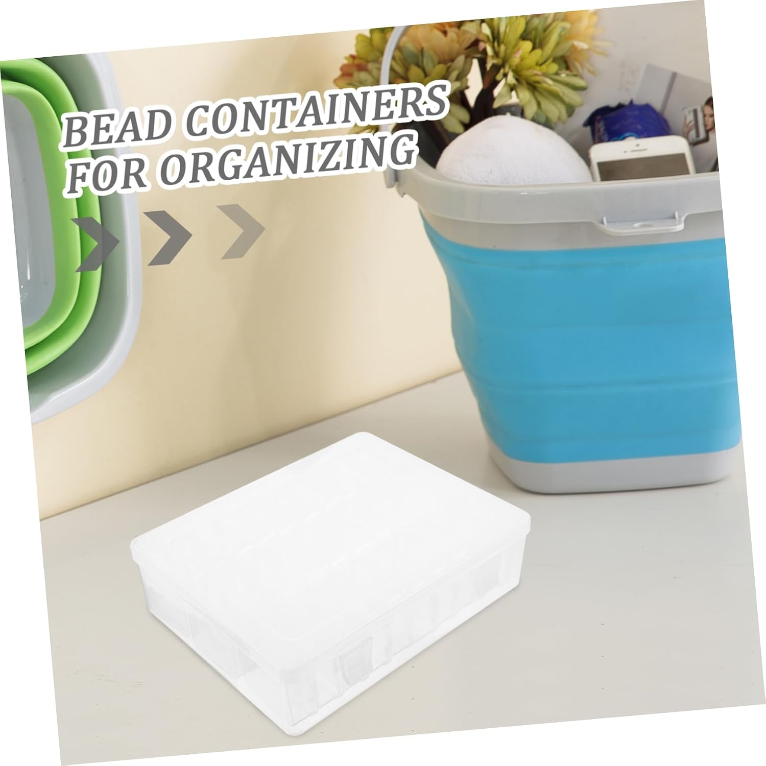 Plastic Storage Box with 30 Compartments, Small Organizer