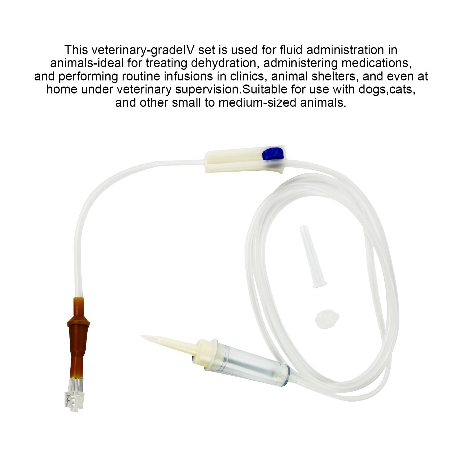 (10PCS/Box) 60-inch IV Extension Set, IV Tubing, High-Quality PVC Material, Sterile Individually Packaged, for Laboratories and Veterinary Use (Spiral Connector) (10PCS/Box) — Amazon image 4