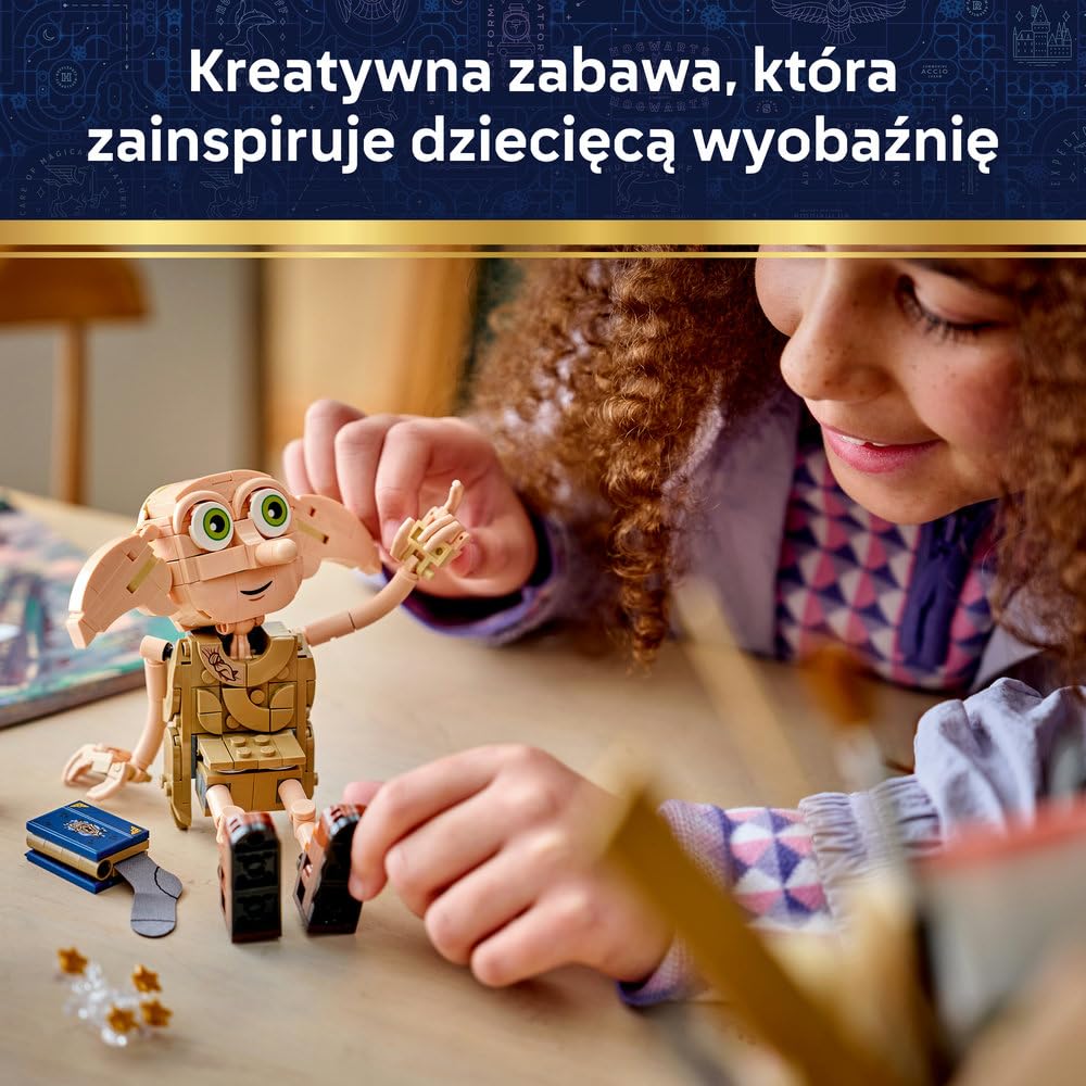 LEGO Harry Potter Wolny skrzat Zgredek 76469 | Kolekcjonerska figurka Zgredka, zabawka dla 8-latka, prezent dla fana Harry’ego Pottera, klocki dla dzieci, 379 elementów