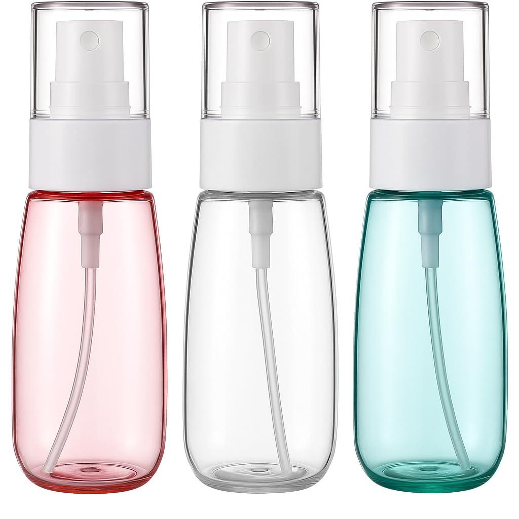 Stvin 100 Ml Refillable Travel Spray Bottles Set for Hair Mist, Perfume, Face toner, Rose Water, Essential Oils, Leakproof Mini Plastic Empty Spray Container, Pack of 3-picture-40