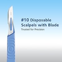 Vista 2 de Swann Morton #10 - Bisturí quirúrgico desechable con cuchilla, hoja dermaplaning estéril para la cara, dermaplaning para mujeres y hombres