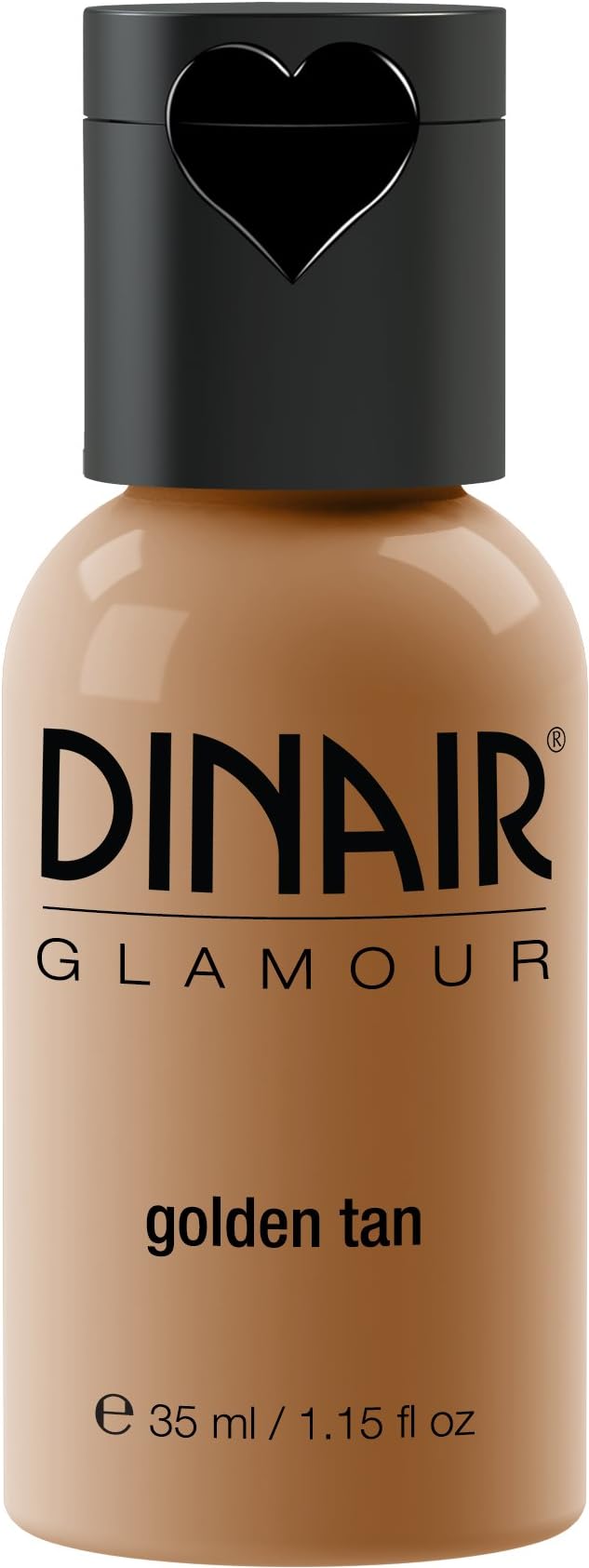 Dinair Airbrush Makeup Foundation | Golden Tan | GLAMOUR: Natural, Light coverage, Matte 1.15 oz.