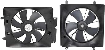Air Radiator Condenser Cooling Fan Assembly Motor Shroud Compatible with Honda 2002-2006 CR-V CRV A/C 2003-2006 Element A/C