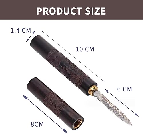 Miniatura 7 de YAFIYGI Cuchillo de té Puerh de acero inoxidable con mango de madera, picahielo profesional y herramienta de pastel de té para romper ladrillos,