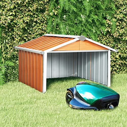 Tidyard Garage – Garage for Robotic Lawnmowers Shed Galvanised St...