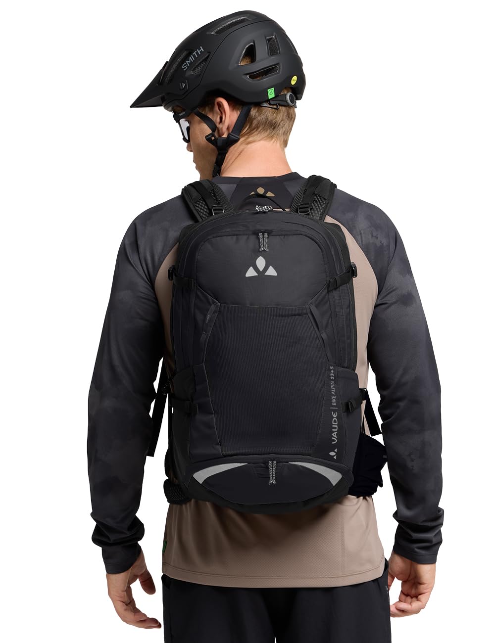 VAUDE Mountainbikerucksack 28L mit Volumenerweiterung, mit Trinksystem-Ausgang, Helmhalterung und Regenhülle - für Alpencross