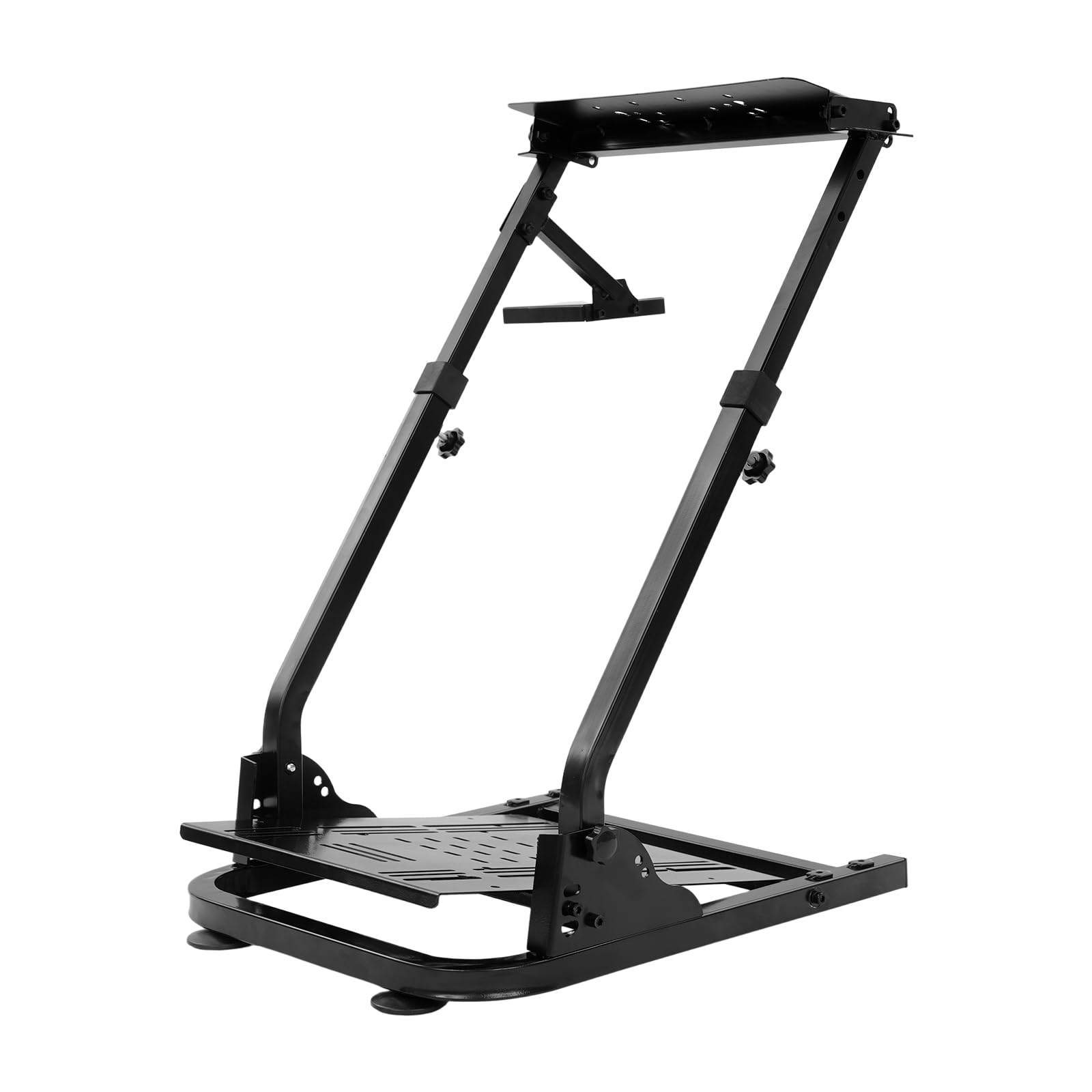 Dettchan Support de volant pliable noir pour les jeux, hauteur réglable de 56 à 78 cm, pour salles de jeux, lieux de divertissement, studios personnels