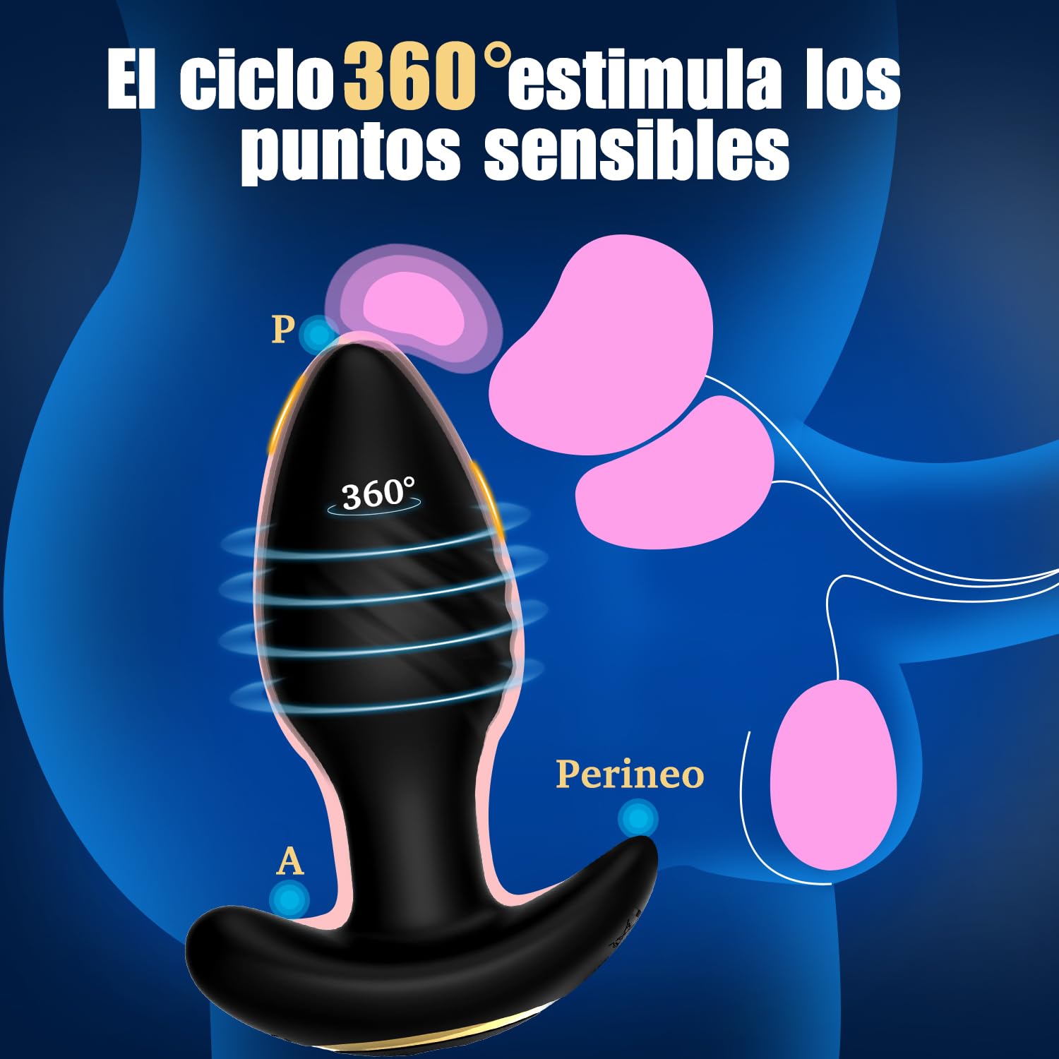 Plug Anal Dilatador Anal Juguetes Eróticos para Pareja Sexuales Plug Anales,con Vibración Vibrador Mando Distancia Vibradorador Mujer Juguetes Eróticos Juguetes Sexuales Vibradores para Hombres (Nero)