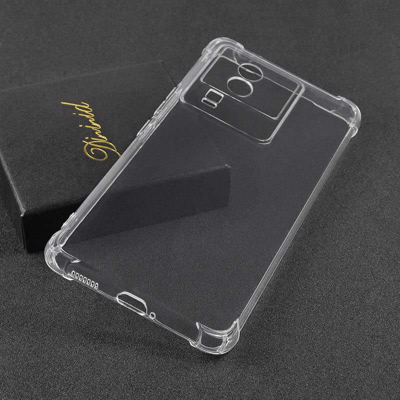 Image of for iQOO Neo 7 Pro 5G Case,iQOO Neo 7 Pro 5G Phone Case Clear Transparent Reinforced Corners TPU Shock-Absorption Flexible Cell Phone Cover for iQOO Neo 7 Pro 5G - Transparent