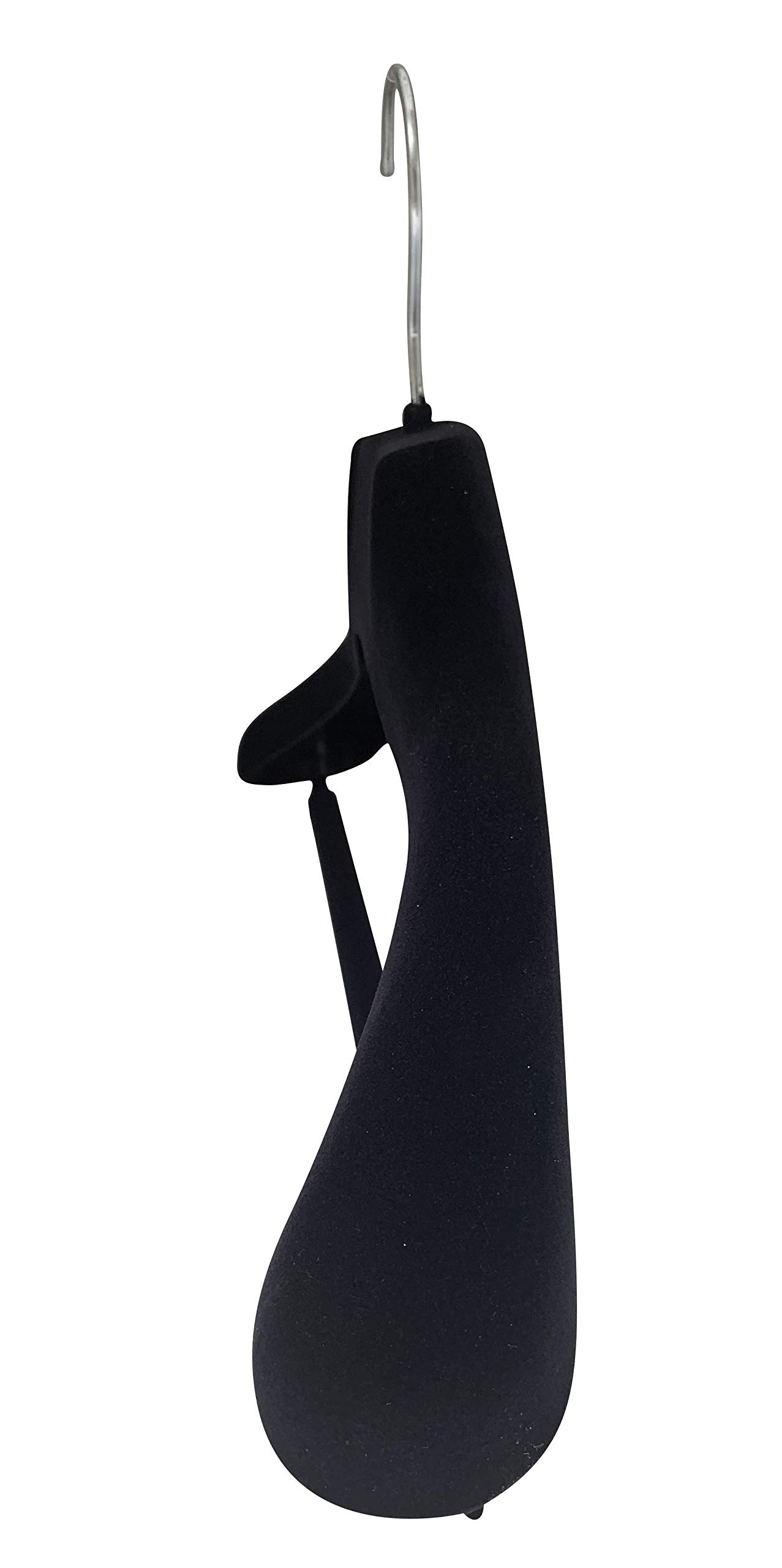 Kiroplast 12 Kleiderbügel aus Samt für Hosen Hosenhalter Jacke Schulter Breit rutschfest mit Stange Hosenleiste Mäntel Hosenhalter Beflockt Mäntel (39cm)