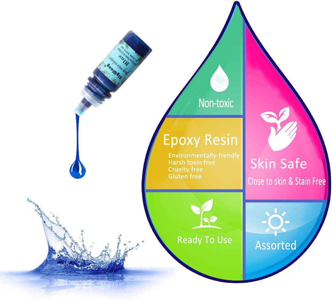 Epoxy Resin Pigment - 16 Color Liquid Translucent Epoxy Resin Colorant, Highly Concentrated Epoxy Resin Dye for DIY Jewelry Making, AB Resin Coloring for Paint, Craft - 10ml Each : Arts, Crafts & Sewing