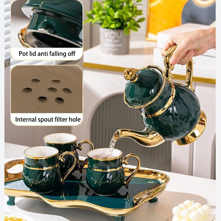 Amazon.com | 14-Pieces Porcelain Teapot Set Ceramic Coffee Cup