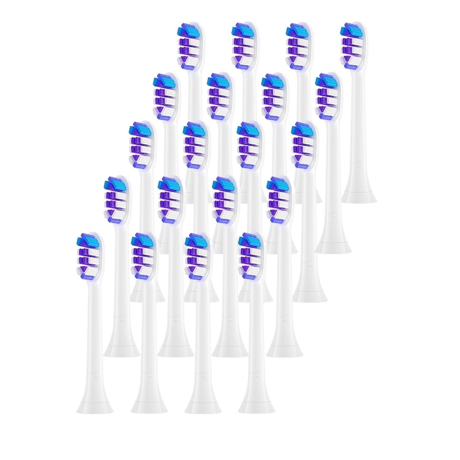 Cabezales, compatible con Philips, cepillo eléctrico | Cabezales de plástico para reemplazo de cepillo dental eléctrico, limpieza diaria y uso de repuesto(20pcs)