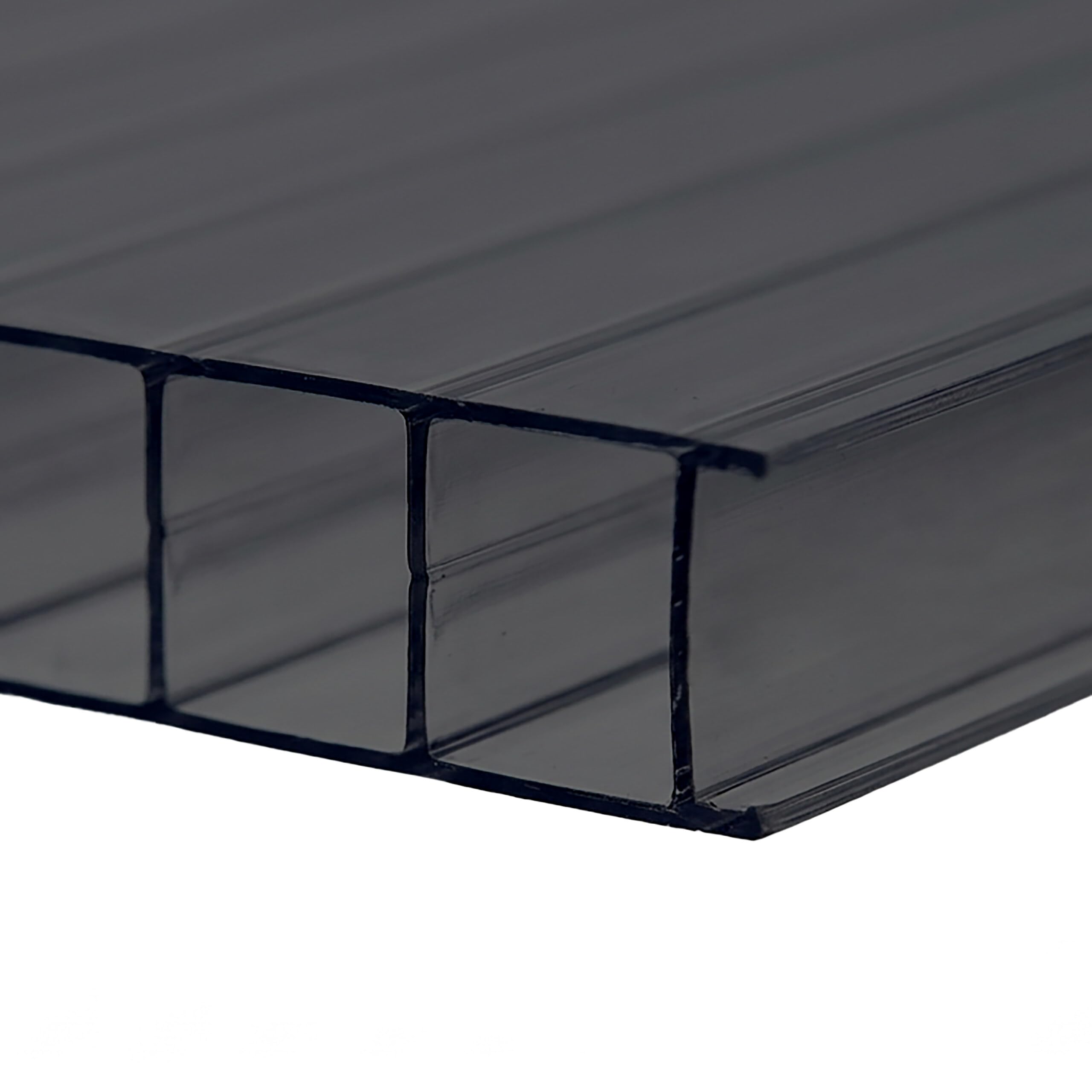 Relaxdays Set da 14 lastre alveolari 6 mm per Serra, 121x60,5 cm, policarbonato, Antracite