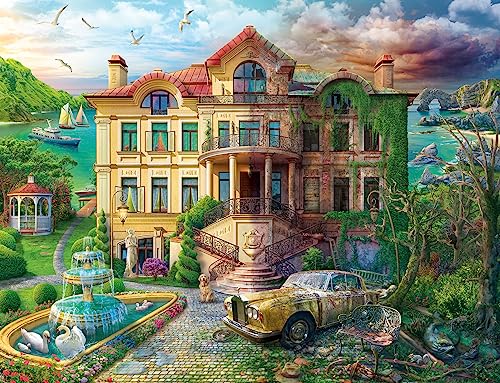 Ravensburger Now & Then, Cove Manor Echoes 2000 Piece Jigsaw Puzzle for Adults and Kids Age 12 Years Up, Multi-coloured - Image 2