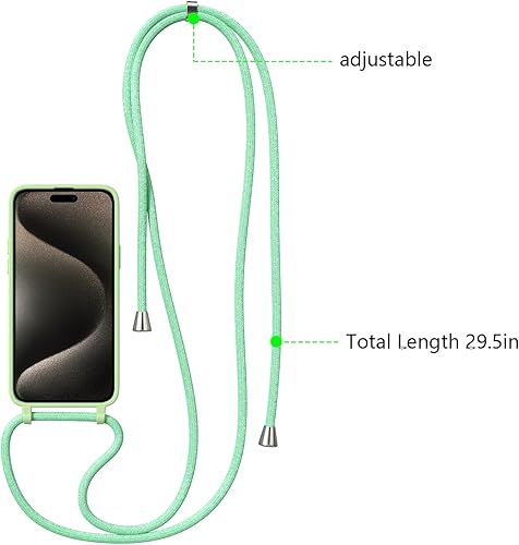 Miniatura 357 de ZTOFERA Funda para iPhone 13 Pro con correa, funda cruzada para teléfono con cordón ajustable para el cuello para el hombro, silicona suave a prueba