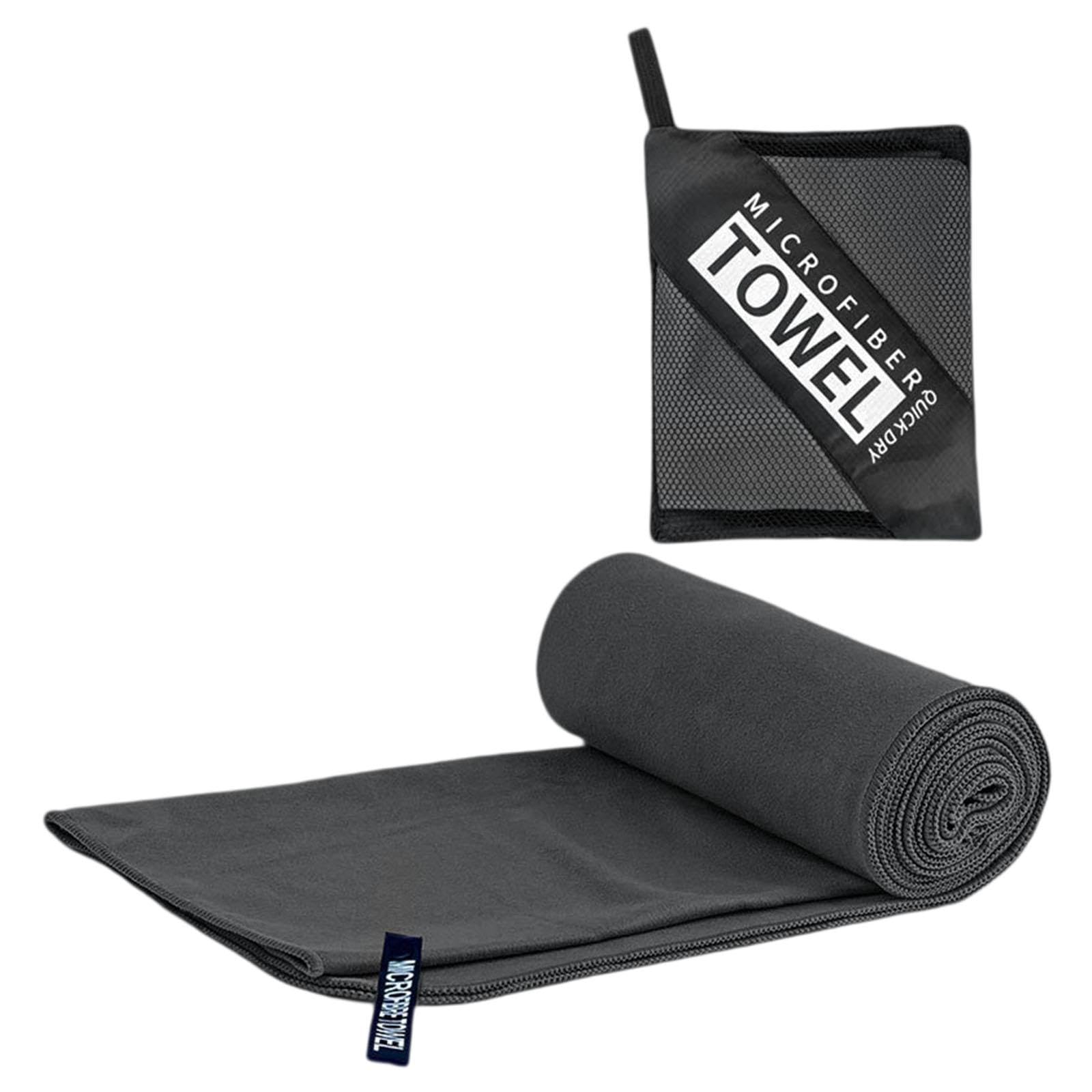 Quick Drying Towel Fast Drying Travel Towel for Outdoor Workout Dark Gray-Sporting Goods-Fitness Running & Yoga-Fitness Equipment & Gear-Gym Towels-1 Towel1 Square Mesh Bag-image-36