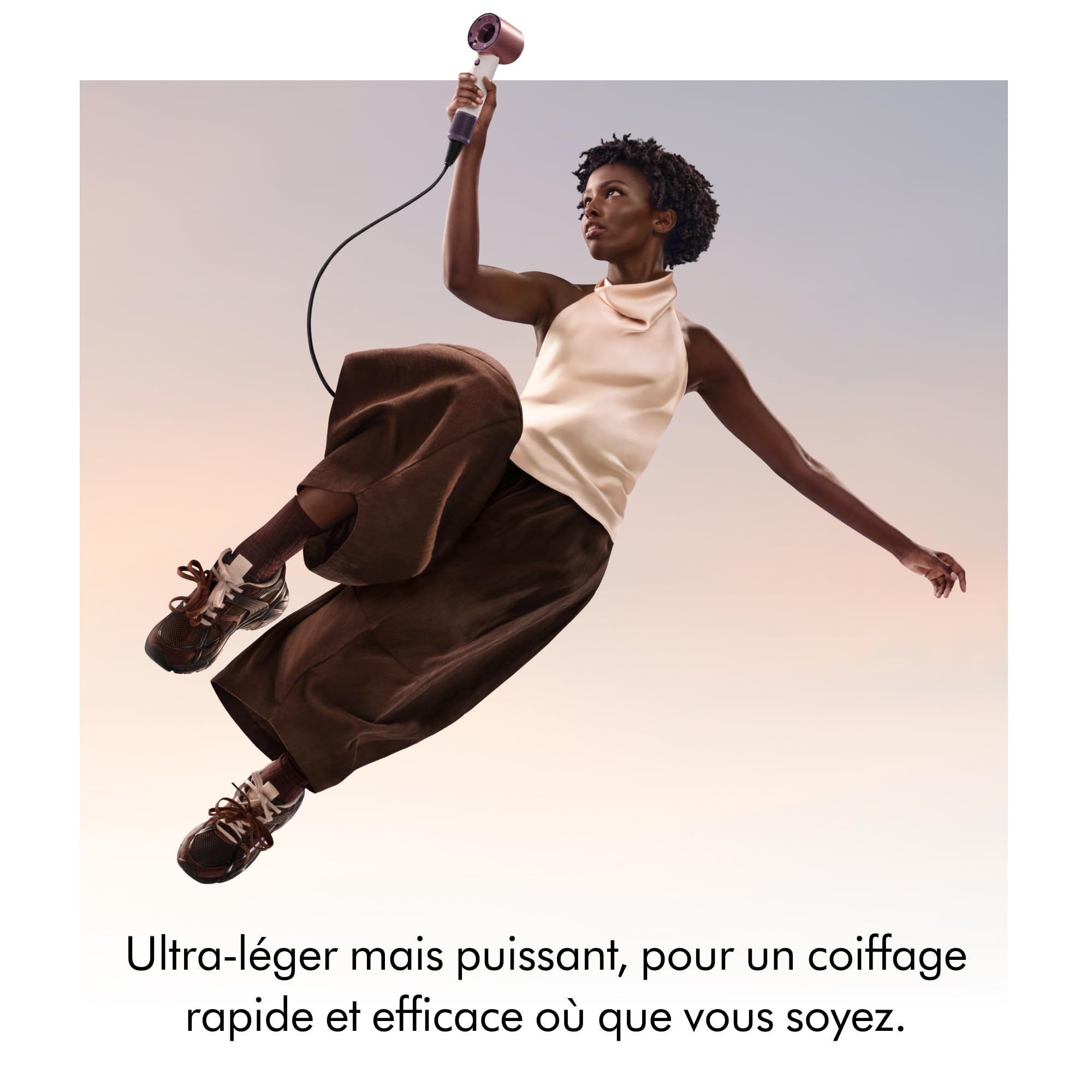 Dyson Supersonic Travel™ Sèche‑cheveux – Compact & Léger, Séchage Rapide, 1220W, Tension Universelle, Contrôle Intelligent de la Chaleur, Compatible Accessoires Supersonic, Rose Céramique
